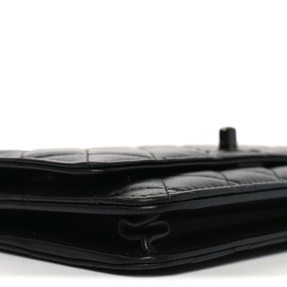 Chanel Lambskin Quilted Trendy CC Wallet On Chain WOC So Black 10 of 12