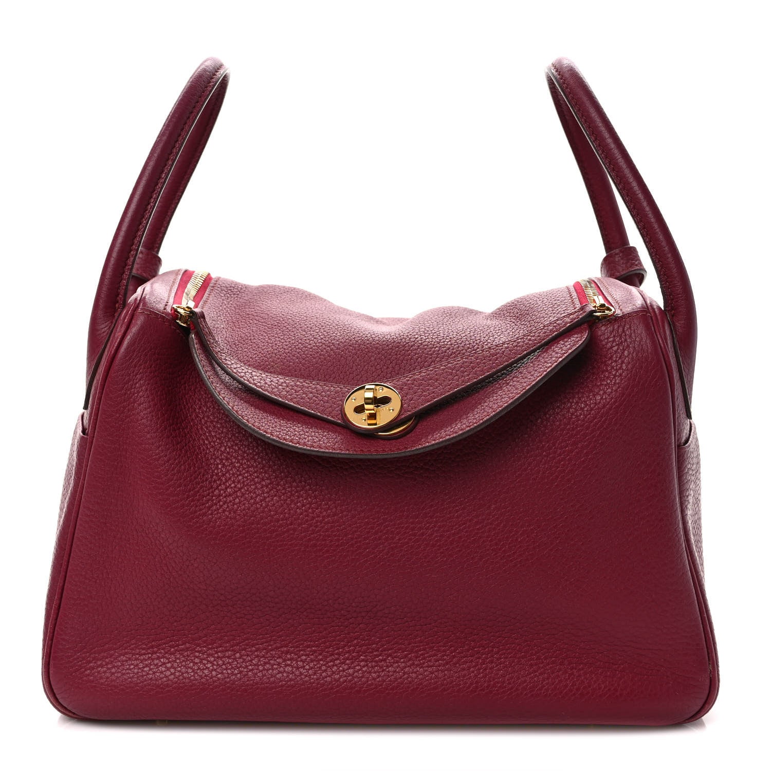 Hermes Taurillon Clemence Lindy 30 Rouge Garance 1 of 12