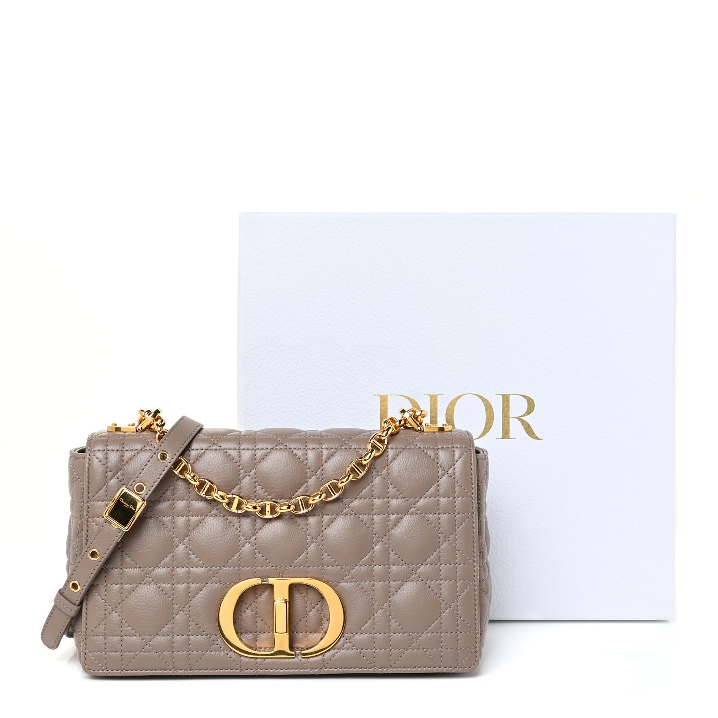 Lambskin Cannage Medium Caro Bag Warm Taupe
