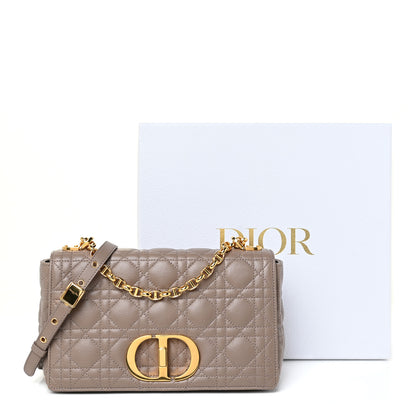 Christian Dior Lambskin Cannage Medium Caro Bag Warm Taupe 11 of 11