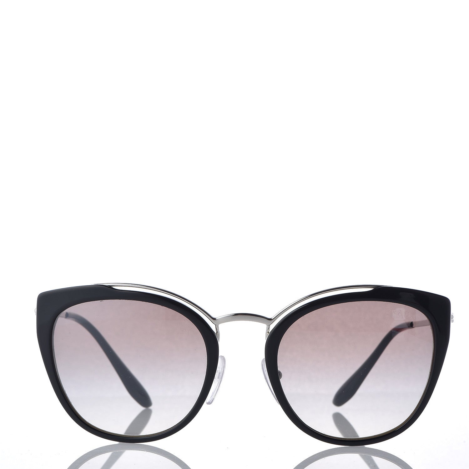 Prada Cat Eye Sunglasses SPR 20U Black 2 of 9