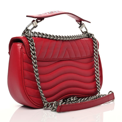 Louis Vuitton Calfskin New Wave Chain PM Scarlet 3 of 10