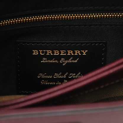 Burberry Derby Calfskin House Check Small Camberley Mahogany Red 6 of 12
