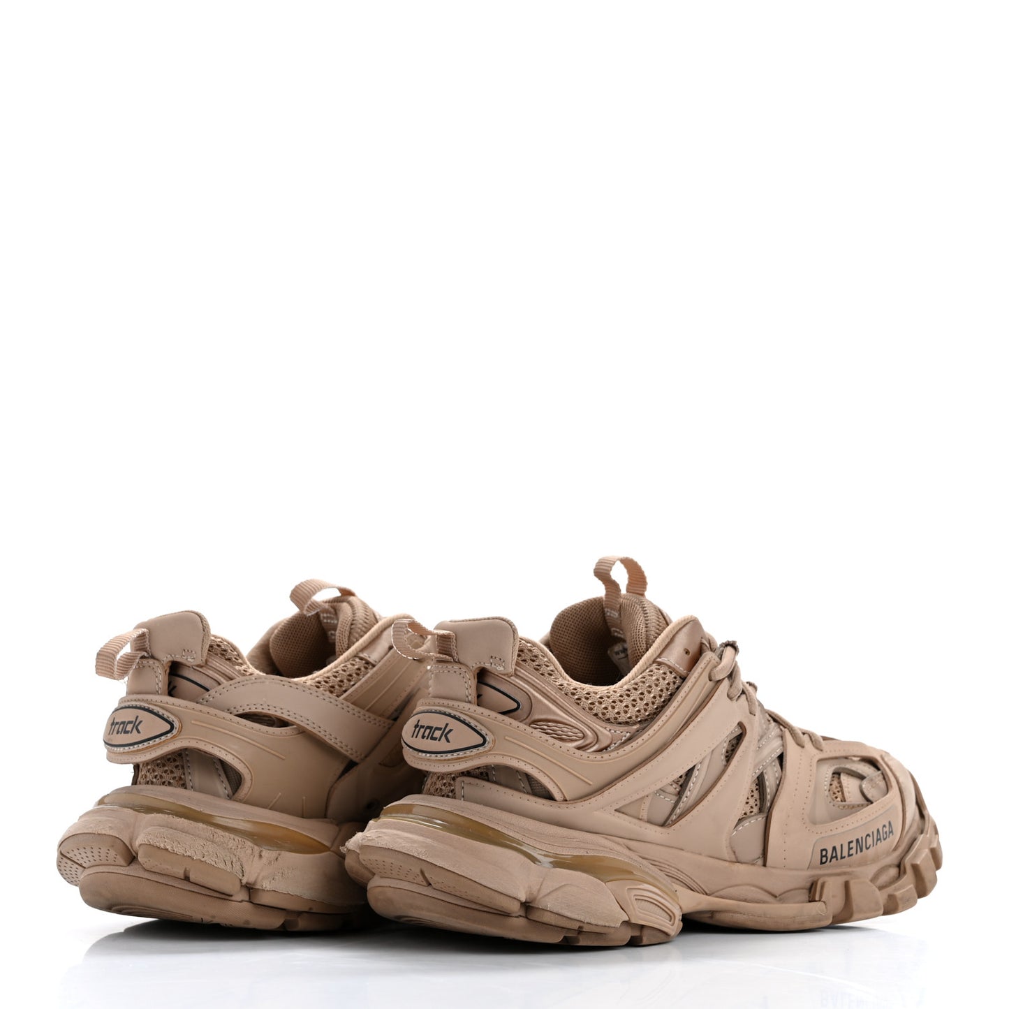 Mesh Rubber Womens Track Sneakers 36 Full Beige