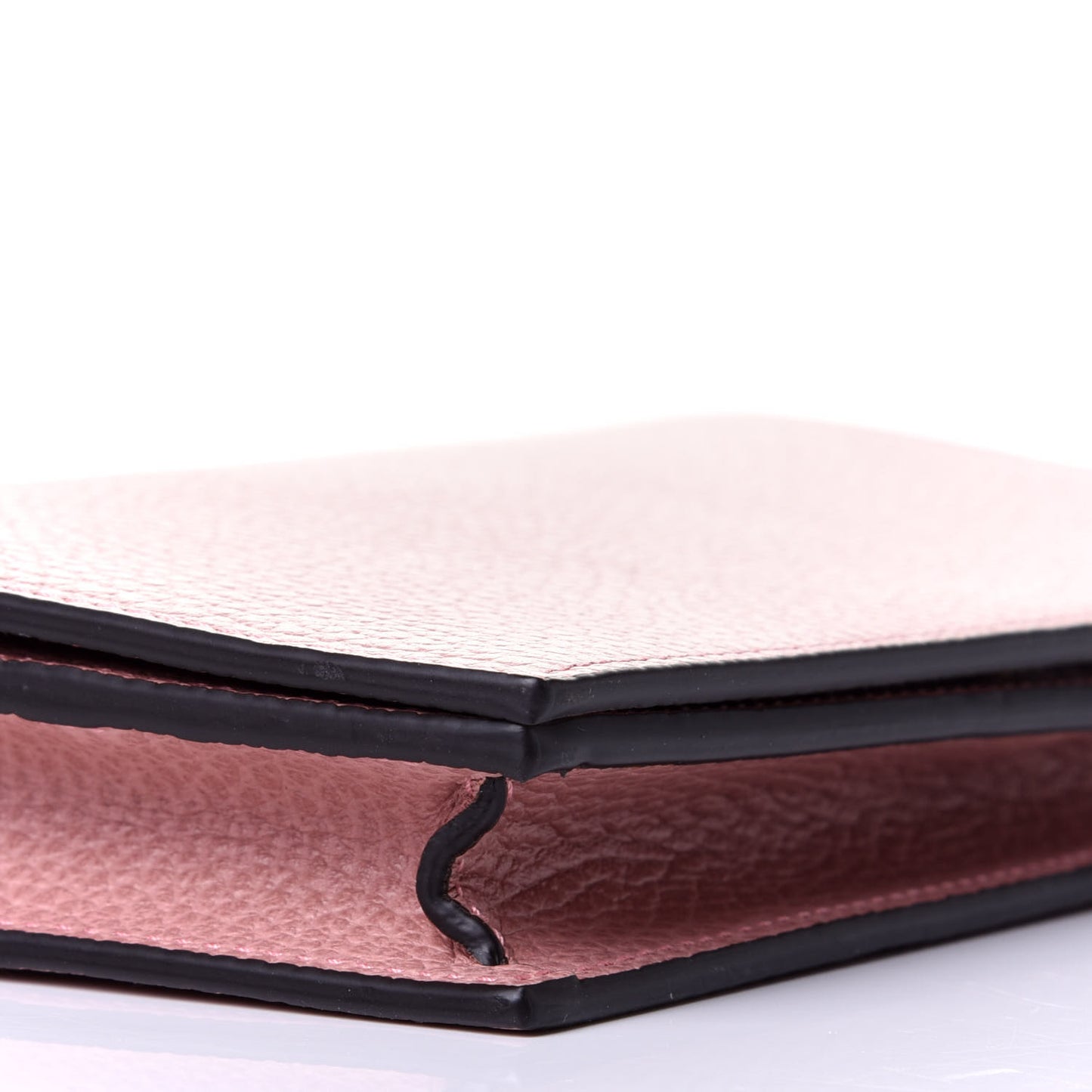 Dollar Calfskin Medium Betty Chain Wallet Soft Pink