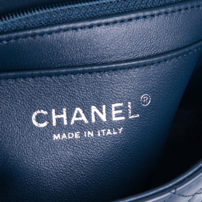Chanel Patent Calfskin Quilted Mini Rectangular Flap Blue 6 of 8