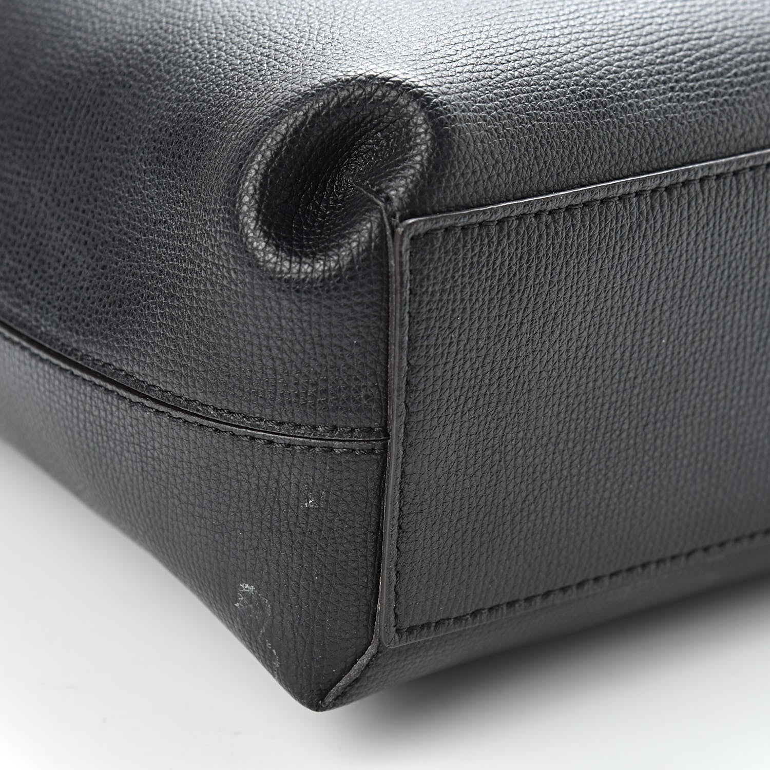 Burberry Grainy Calfskin Haymarket Check Small Reversible Tote Black 14 of 15