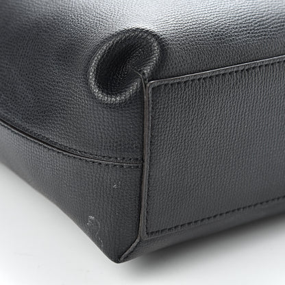 Burberry Grainy Calfskin Haymarket Check Small Reversible Tote Black 14 of 15