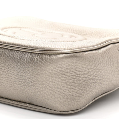 Gucci Metallic Pebbled Calfskin Small Soho Disco Bag Golden Beige 10 of 10
