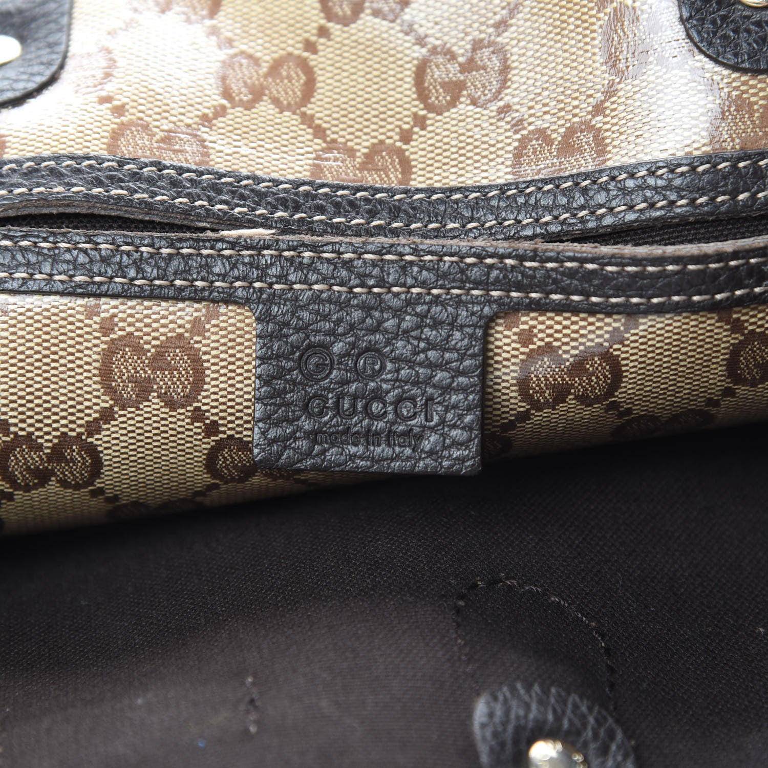 Gucci Crystal Monogram Joy Tote Dark Brown 6 of 13