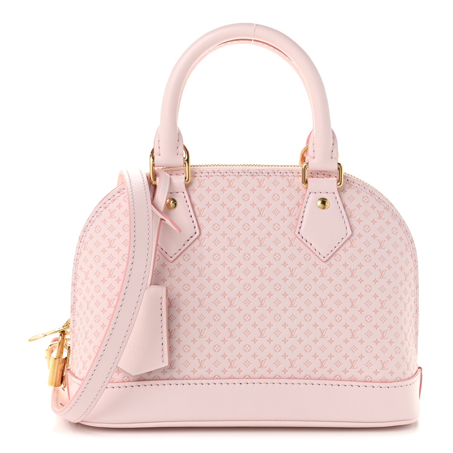 Louis Vuitton Calfskin Minigram Alma BB Light Bliss 1 of 9