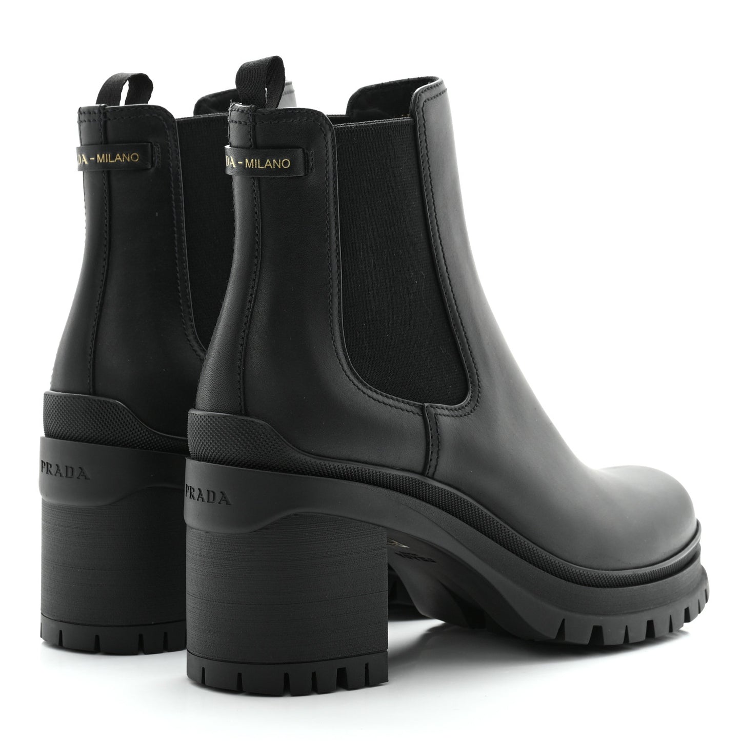 Vitello Montana Lug Sole Chelsea 55mm Boots 40 Black