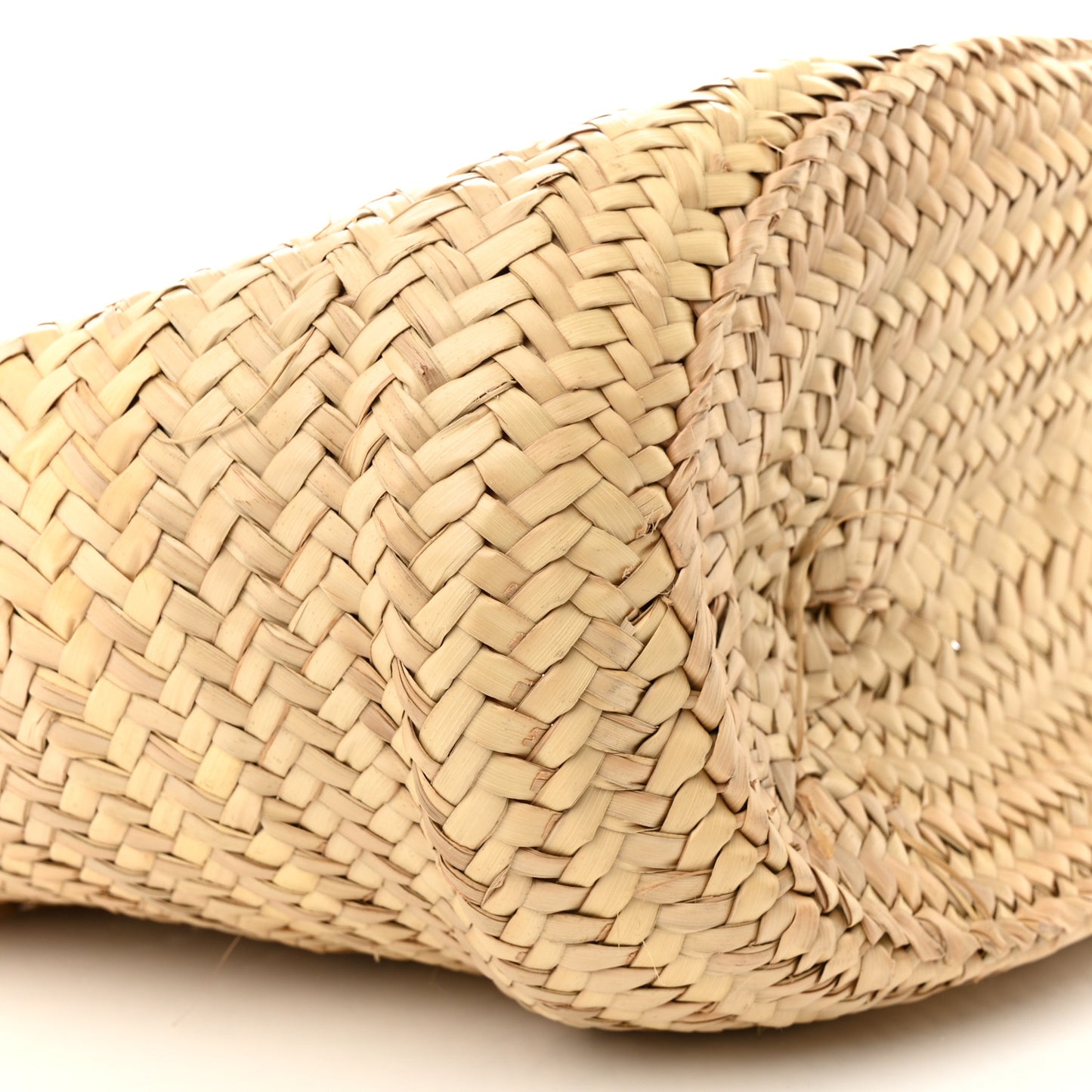 Raffia Basket Tote Bag Natural White