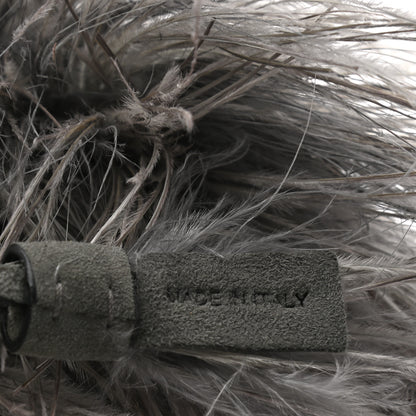 Prada Marabou Feather Bag Strap Grey 4 of 6
