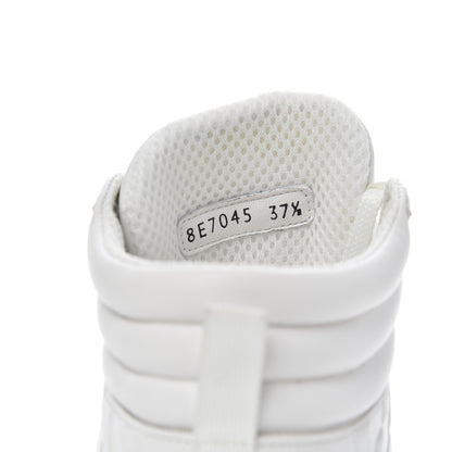 Fendi Nappa Macro FF Embossed Womens High Top Sneakers 37.5 White Ice 8 of 9