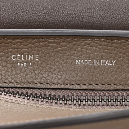 Celine Drummed Calfskin Suede Medium Trapeze Souris 6 of 14