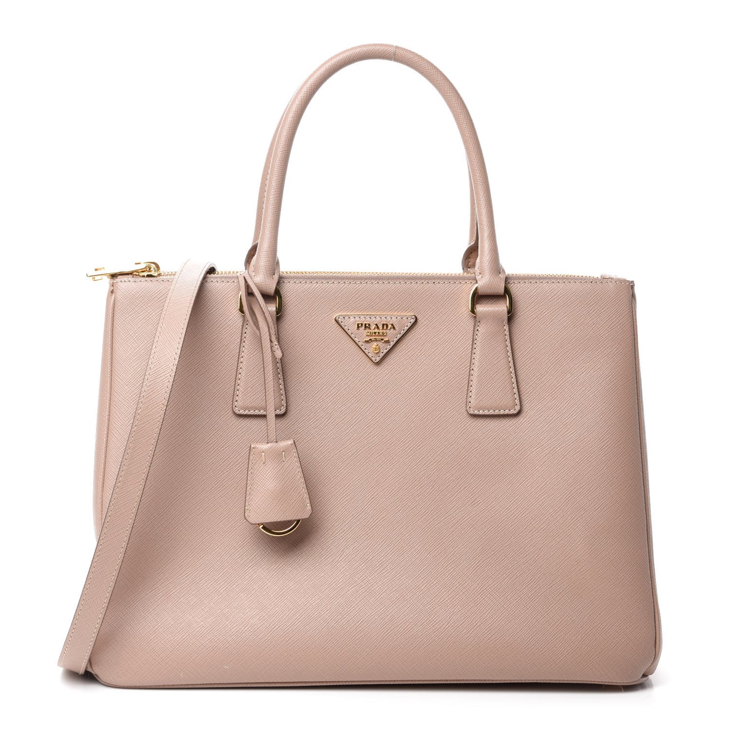 Saffiano Medium Galleria Double Zip Tote Cammeo