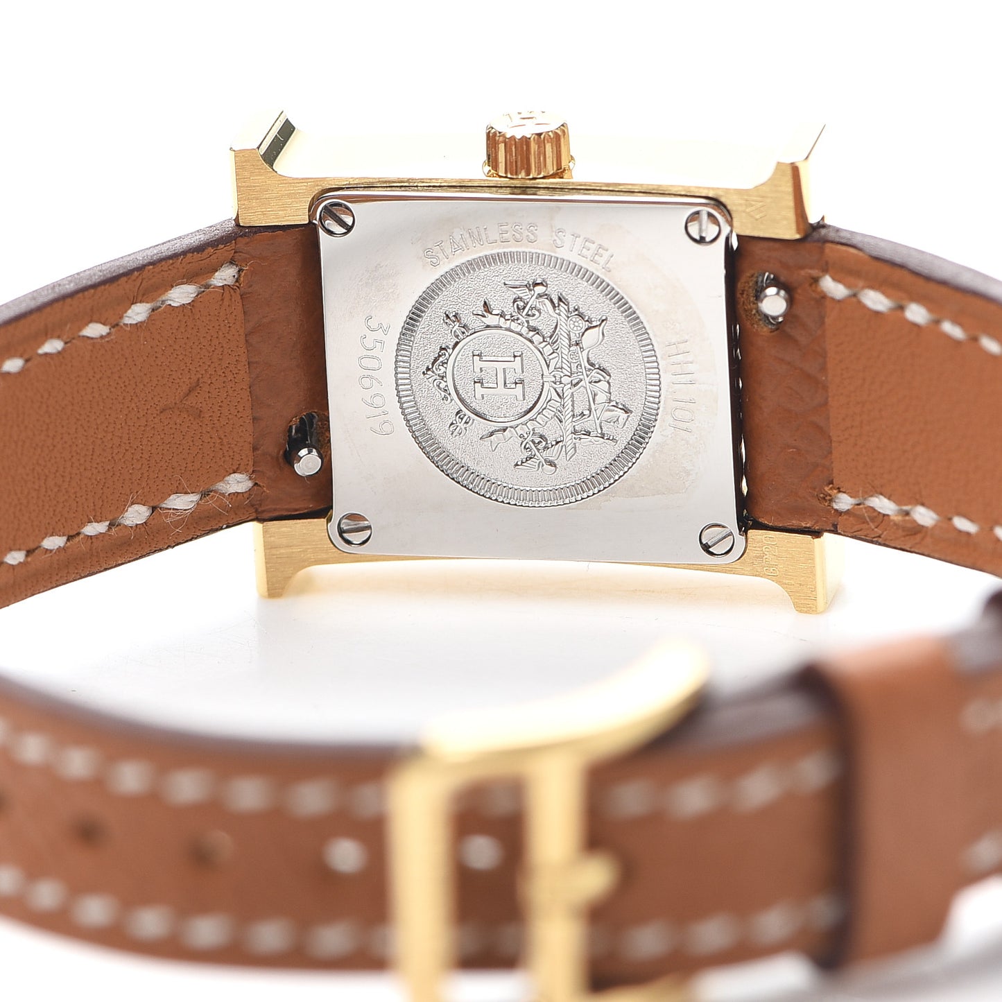 Stainless Steel Epsom 17.2mm Heure H Hour Quartz Watch Gold