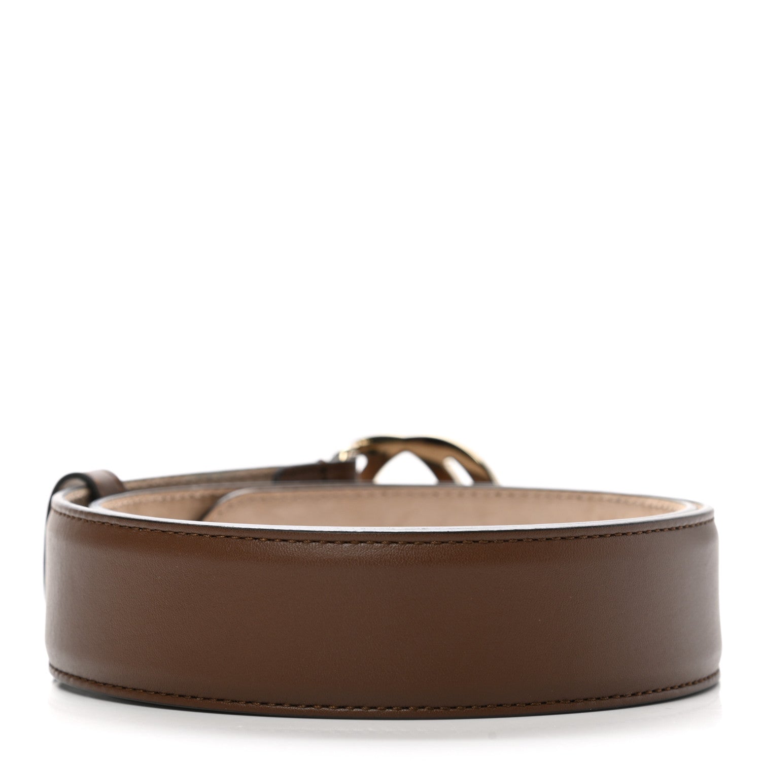 Gucci Calfskin Interlocking G 37mm Belt 75 30 Nut Brown 2 of 7