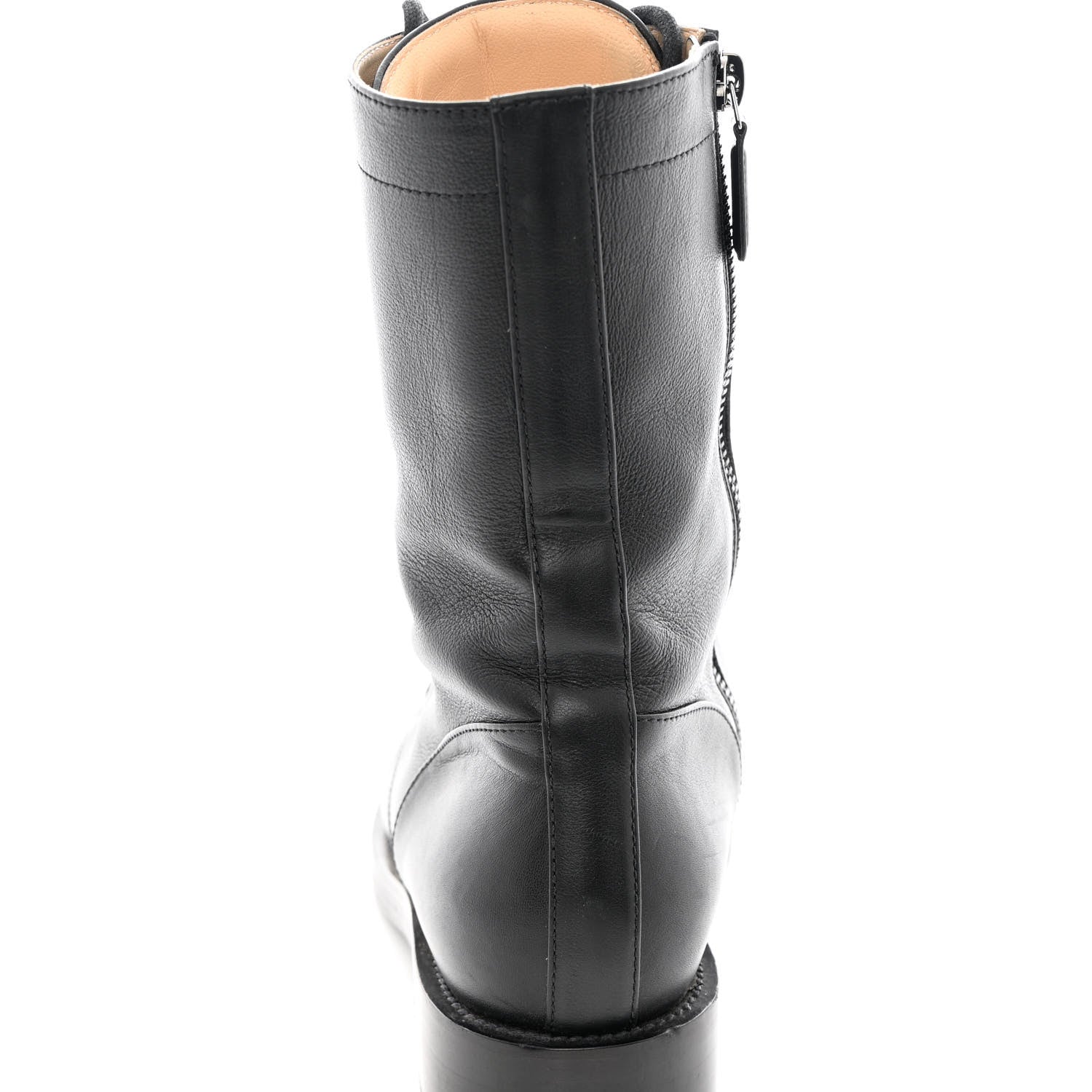 Chanel Calfskin Lace Up Combat Boots 41 Black 13 of 15