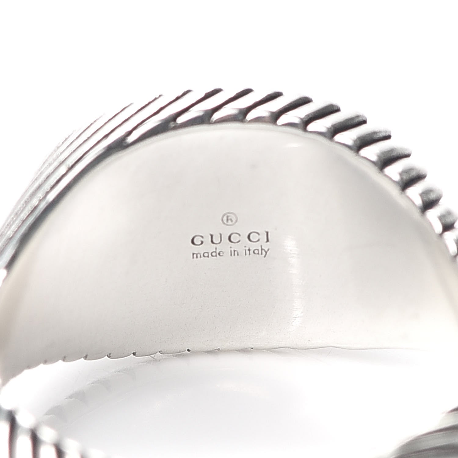 Gucci Sterling Silver GG Marmont Signet Ring 48 4.5 3 of 7