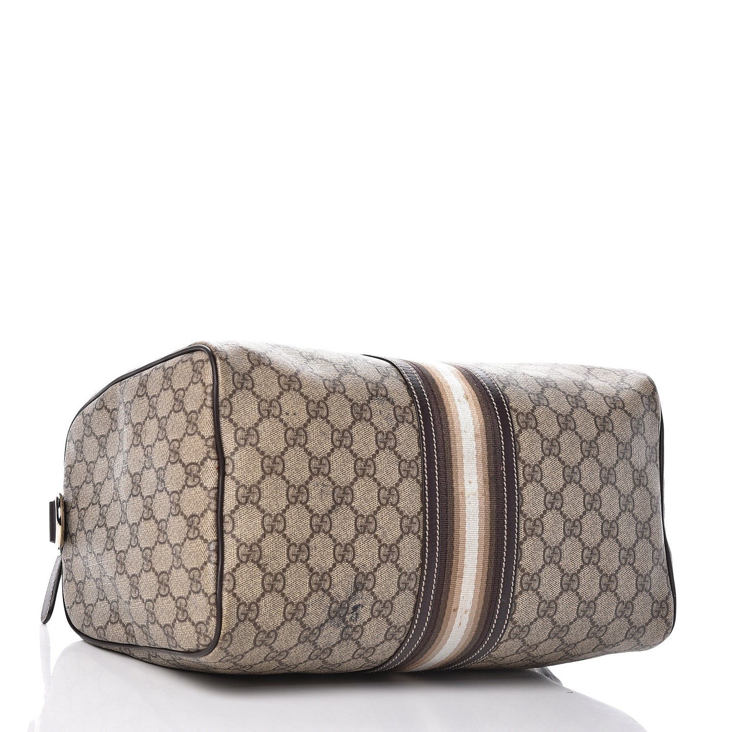 GG Plus Monogram Web Medium Joy Boston Dark Brown
