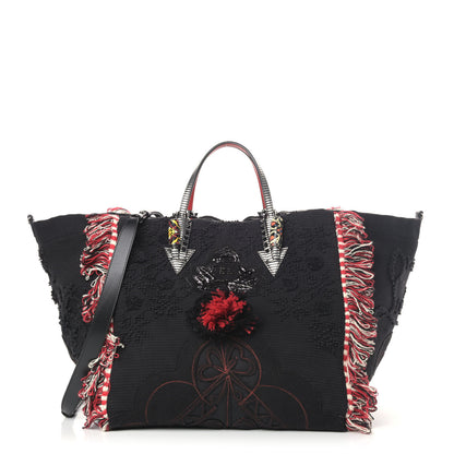 Christian Louboutin Cotton Embroidered Portugaba Black 1 of 4