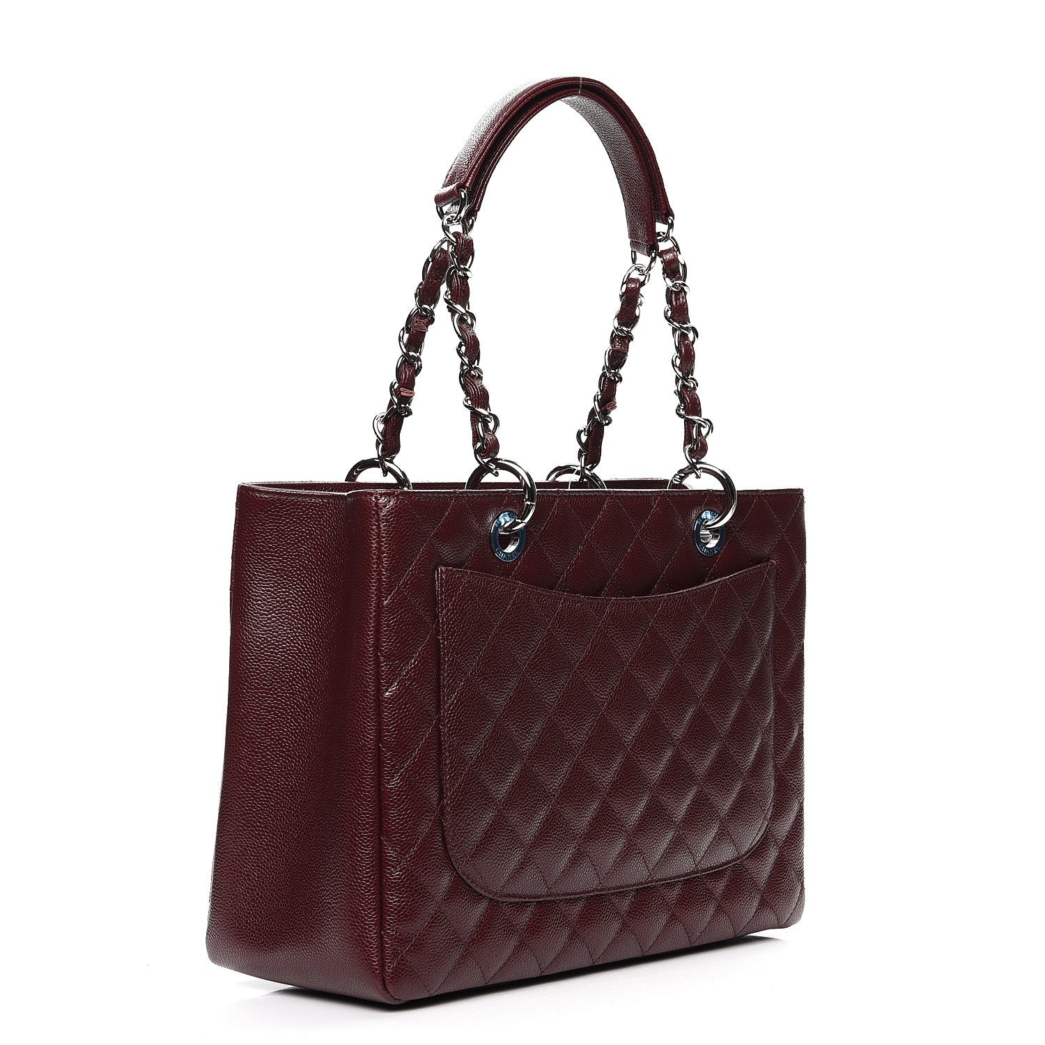 Chanel Caviar Quilted Grand Shopping Tote GST Dark Burgundy 3 of 8