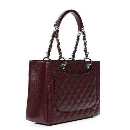 Chanel Caviar Quilted Grand Shopping Tote GST Dark Burgundy 3 of 8
