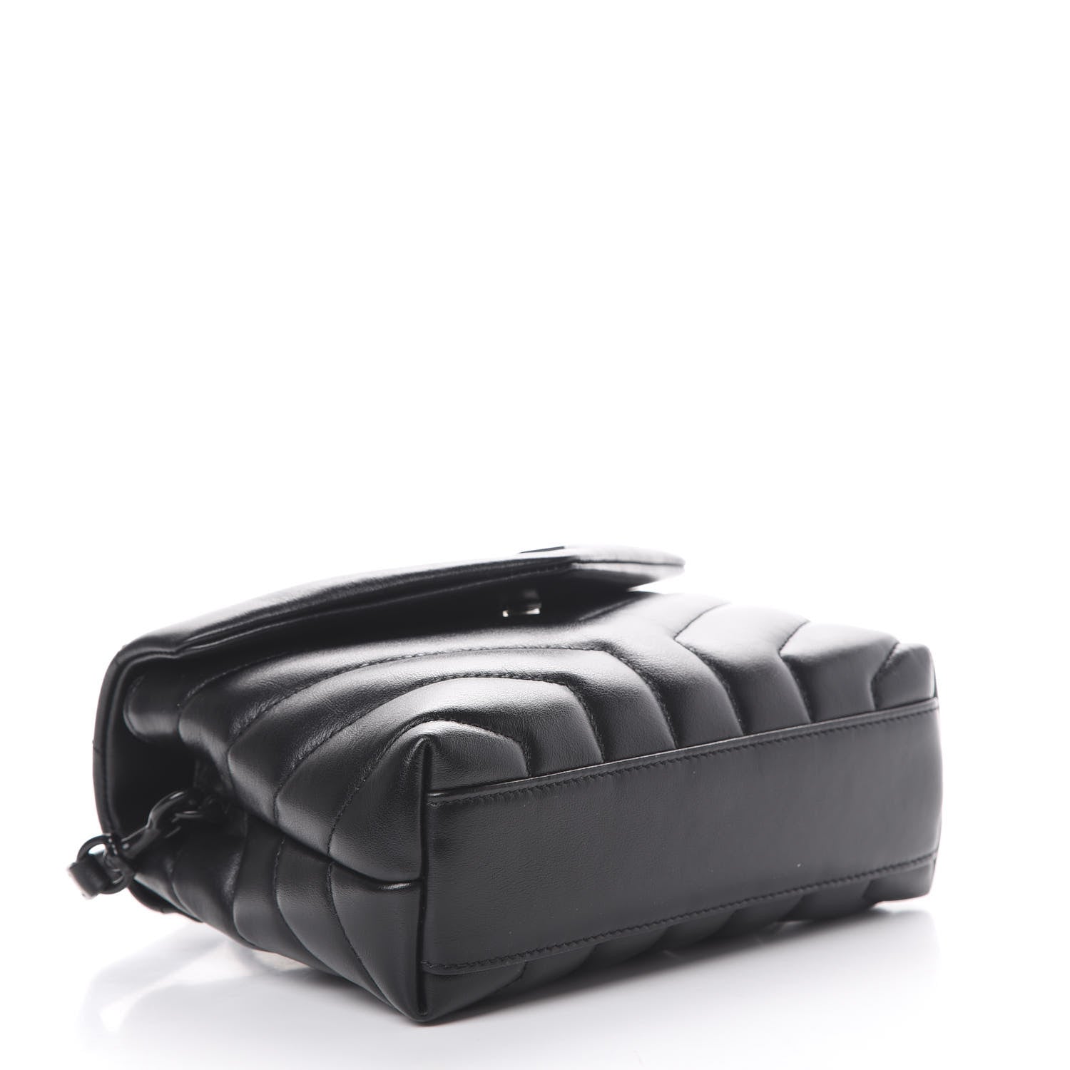 Saint Laurent Calfskin Y Quilted Monogram Toy Loulou Crossbody Bag Black 3 of 9