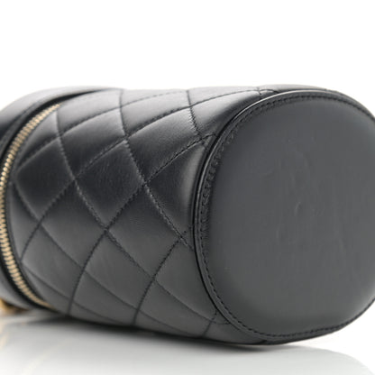 Chanel Lambskin Quilted Small Vanity Case Black 9 of 14