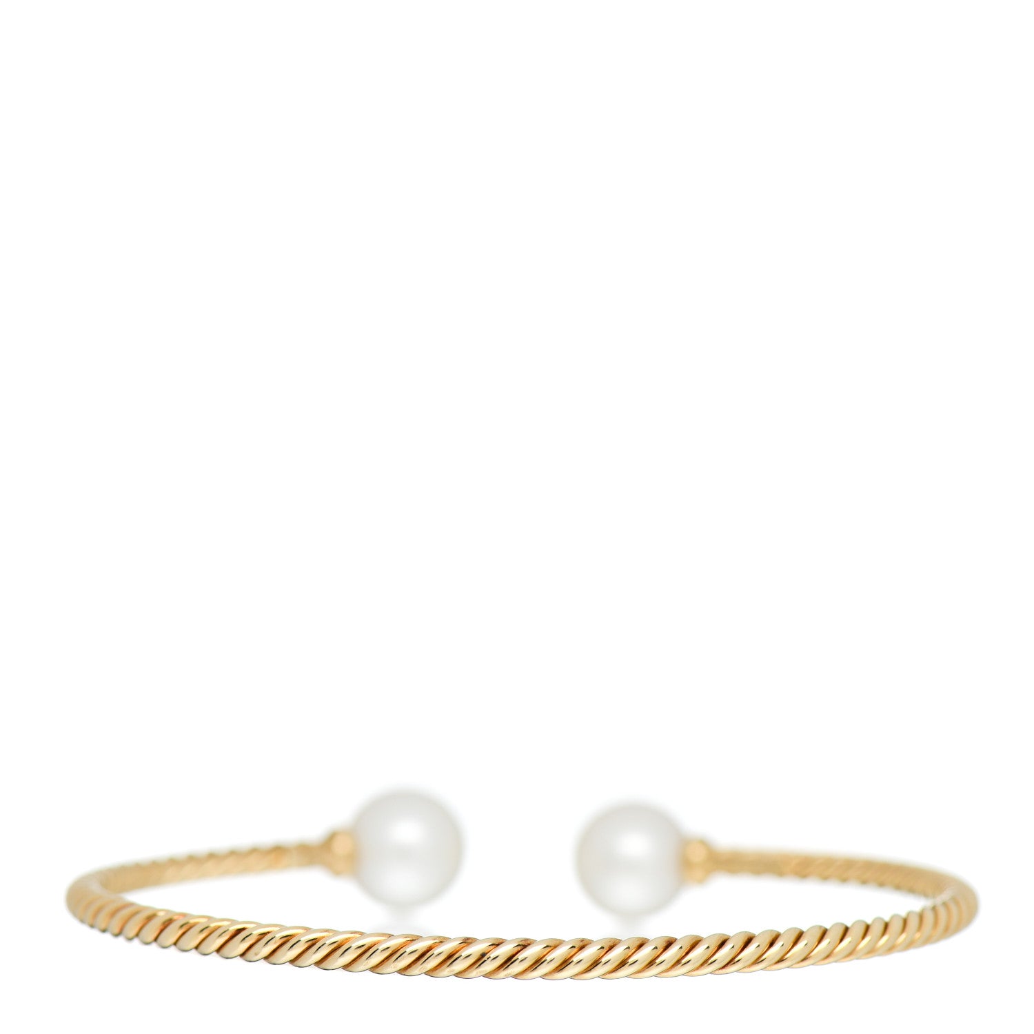 David Yurman 18K Yellow Gold Pearl 8.5mm Solari Bracelet 3 of 4
