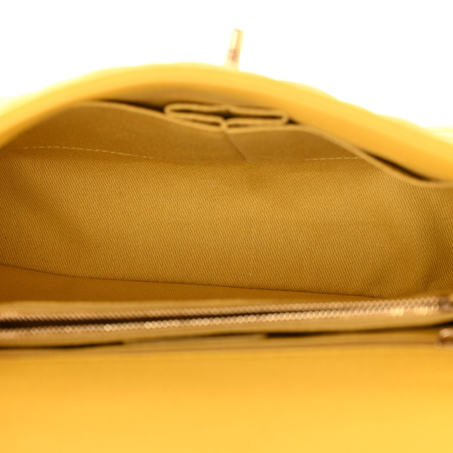 Chanel Caviar Quilted Small Coco Handle Flap Yellow 5 of 13