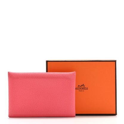 Hermes Chevre Mysore Calvi Card Case Rose Lipstick 11 of 11