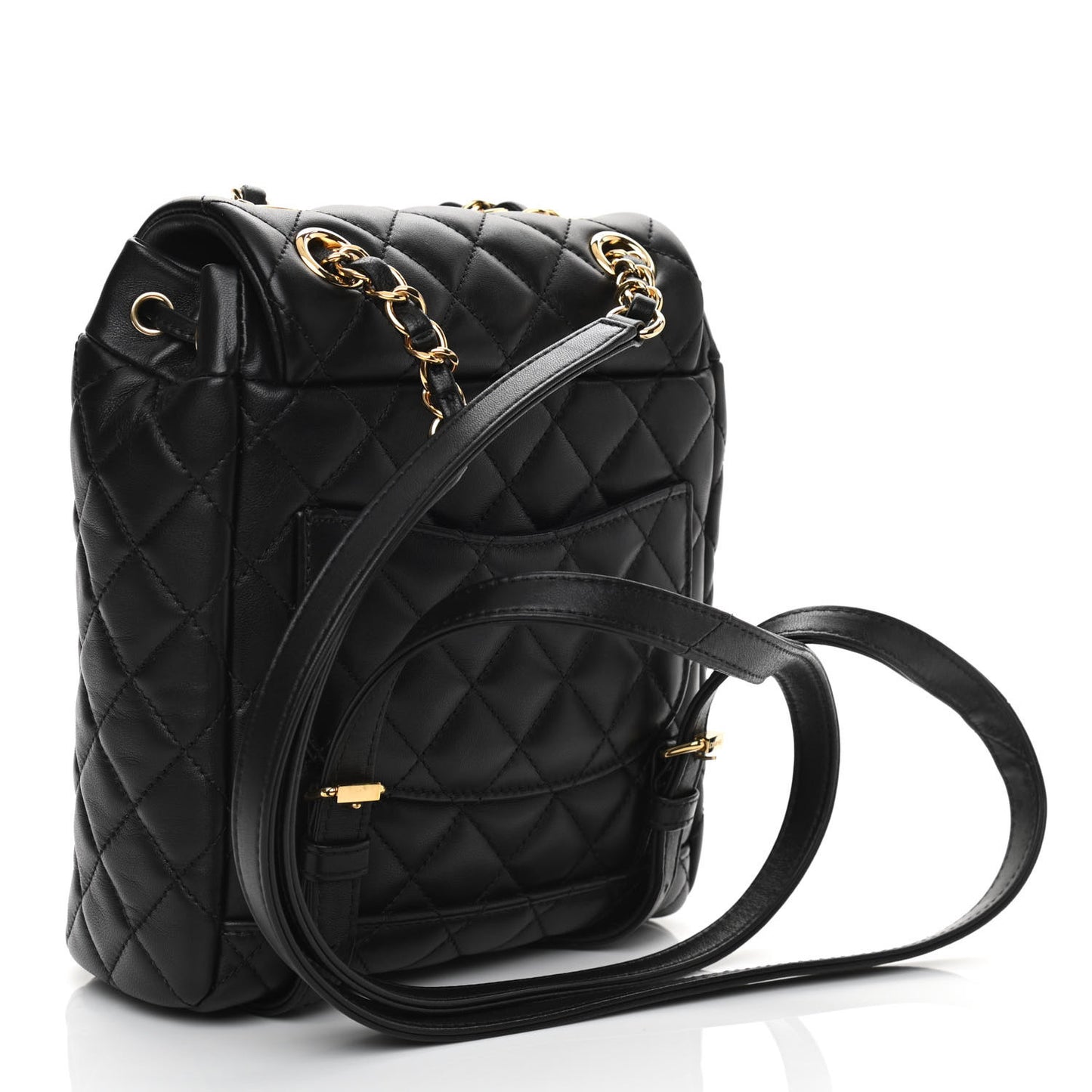 Lambskin Quilted Mini Urban Spirit Backpack Black