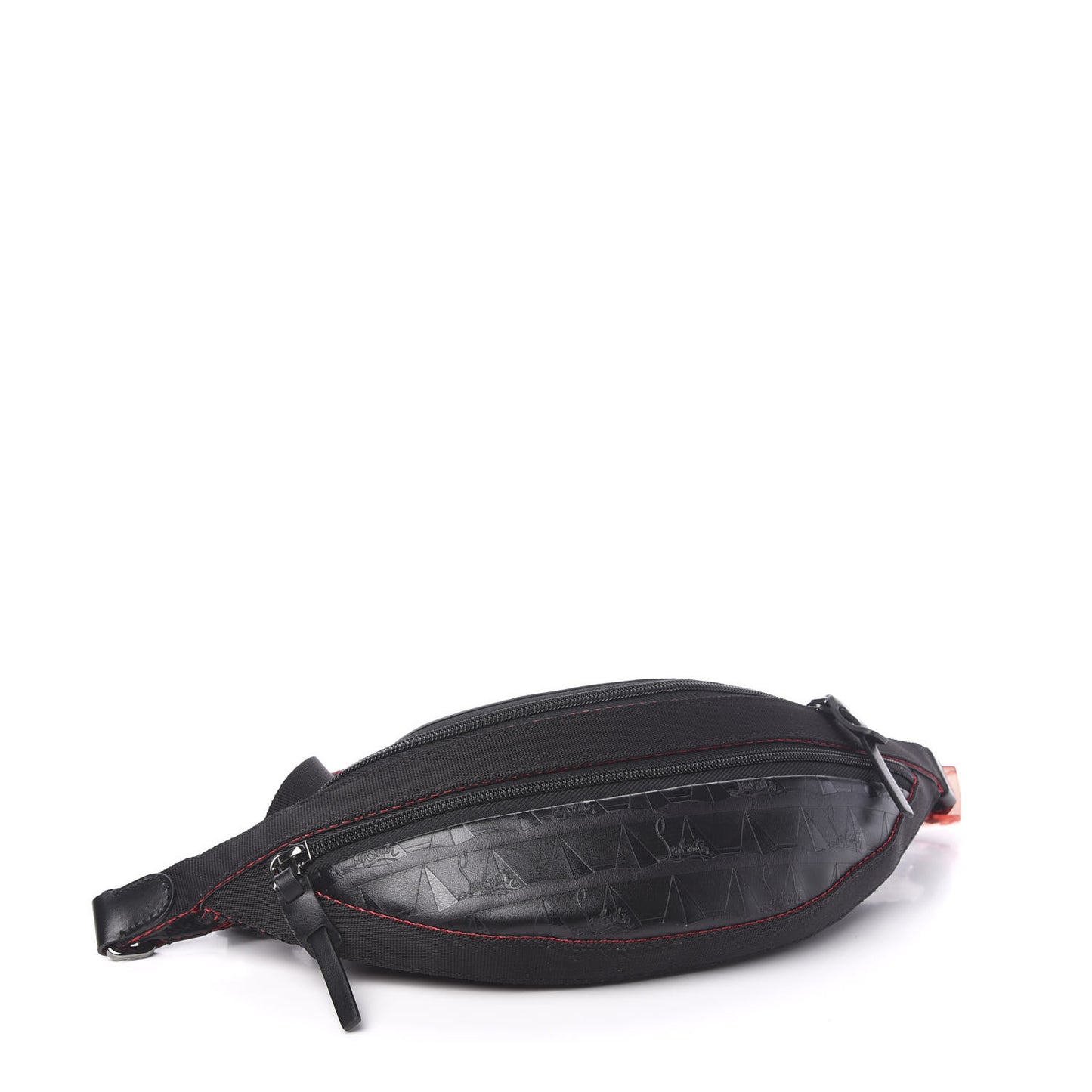Calfskin Pyramid Embossed Parisnyc Belt Bag Black