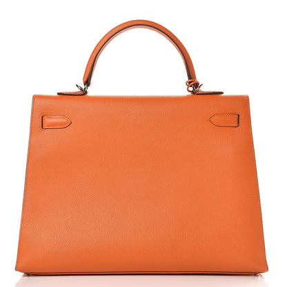 Hermes Epsom Kelly Sellier 35 Orange 6 of 34