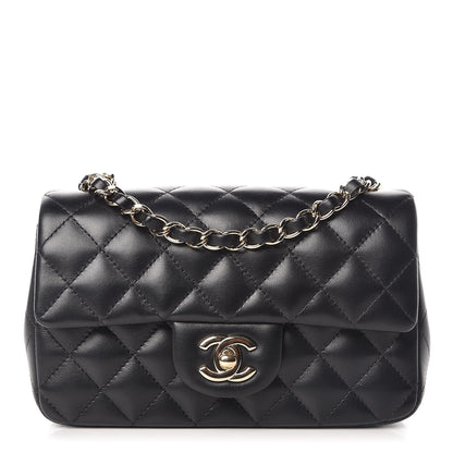 Chanel Lambskin Quilted Mini Rectangular Flap Black 1 of 10