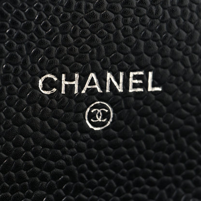 Chanel Caviar Quilted Large Gusset Flap Wallet Black 6 of 9
