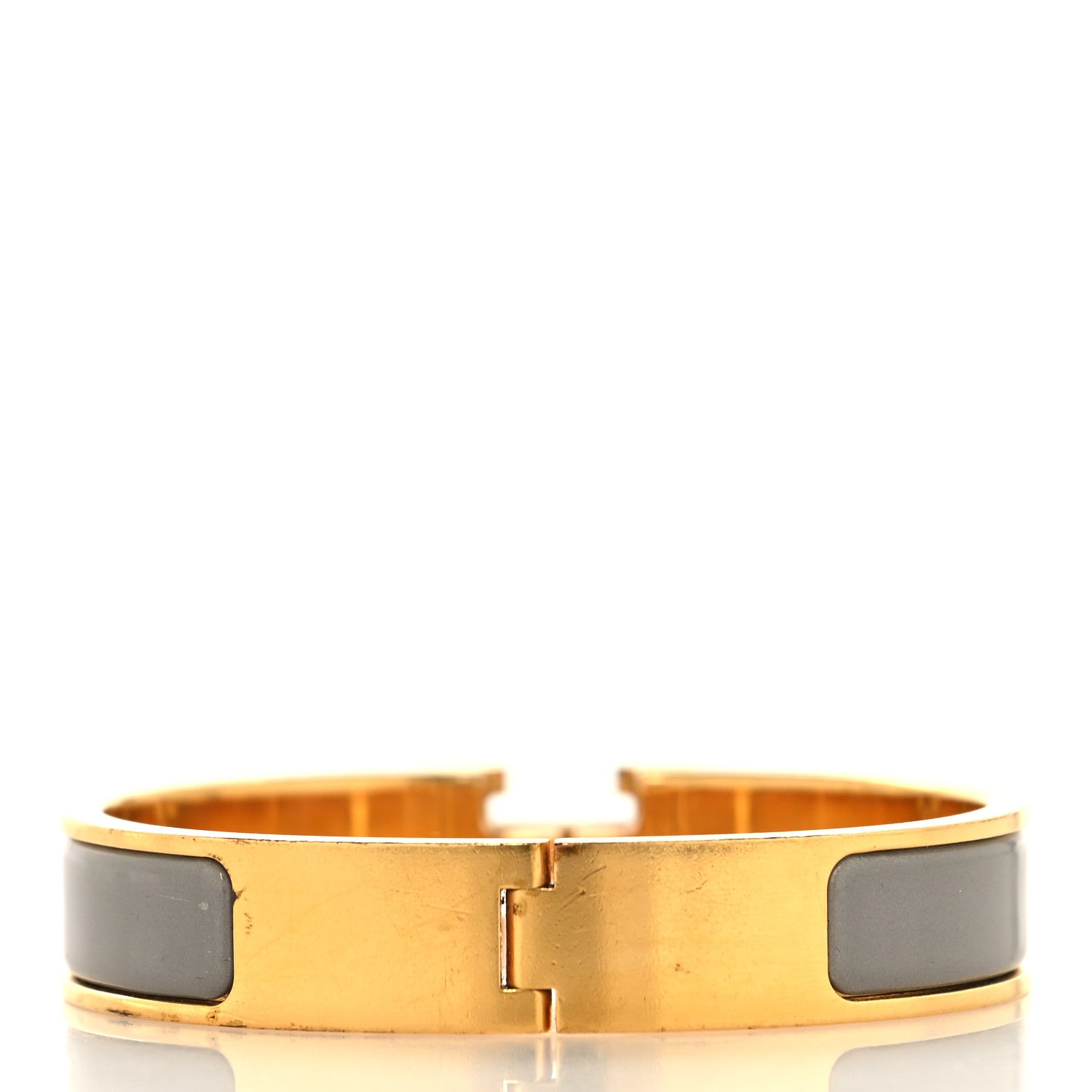 Hermes Enamel Narrow Clic Clac H Bracelet PM Marron Glace 7 of 8
