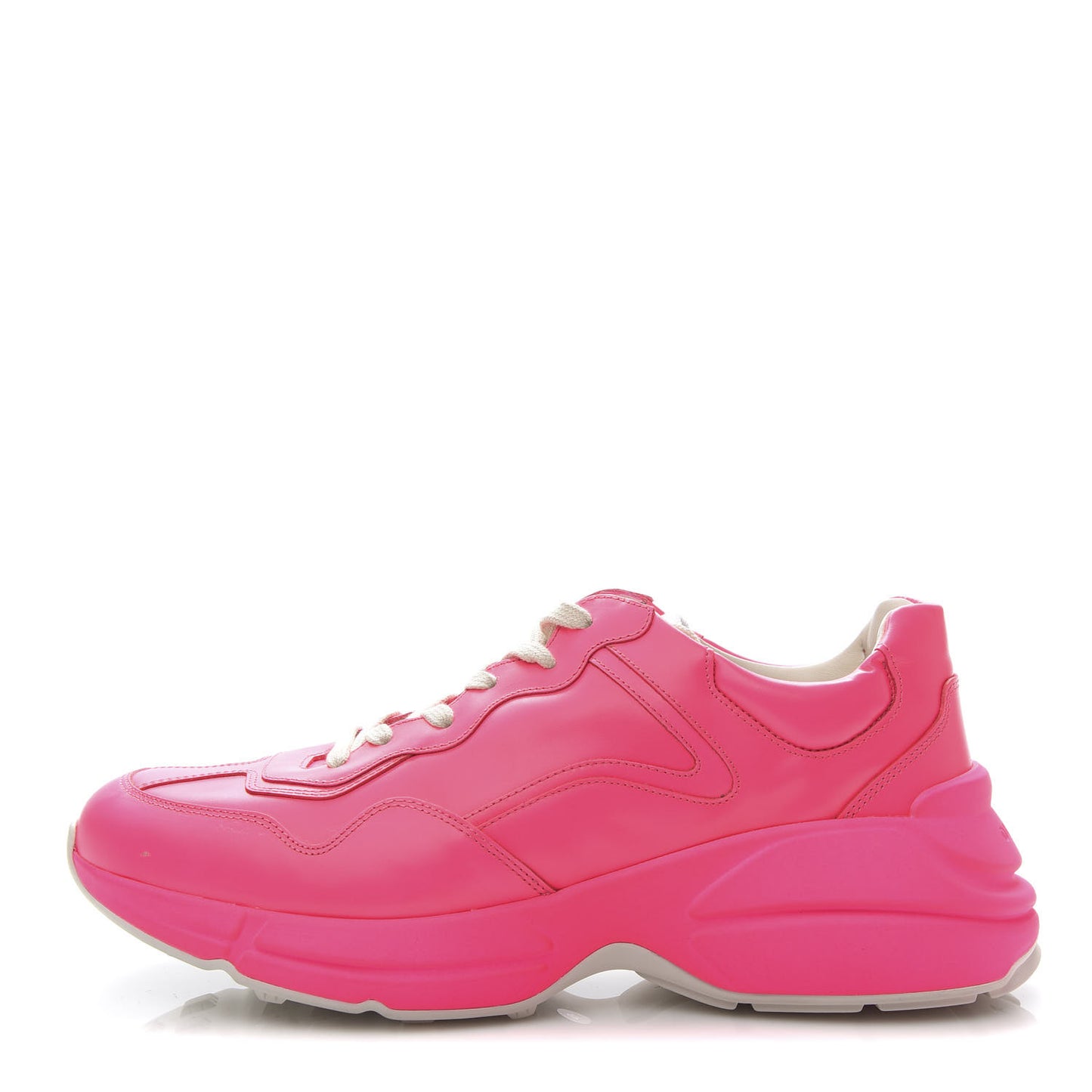 Calfskin Mens Rhyton Sneakers 10 Fuxia Fluo