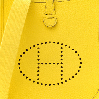 Hermes Taurillon Clemence Evelyne TPM Lime 8 of 14