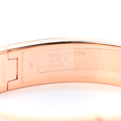 Hermes Enamel Narrow Clic Clac H Bracelet PM White 5 of 6