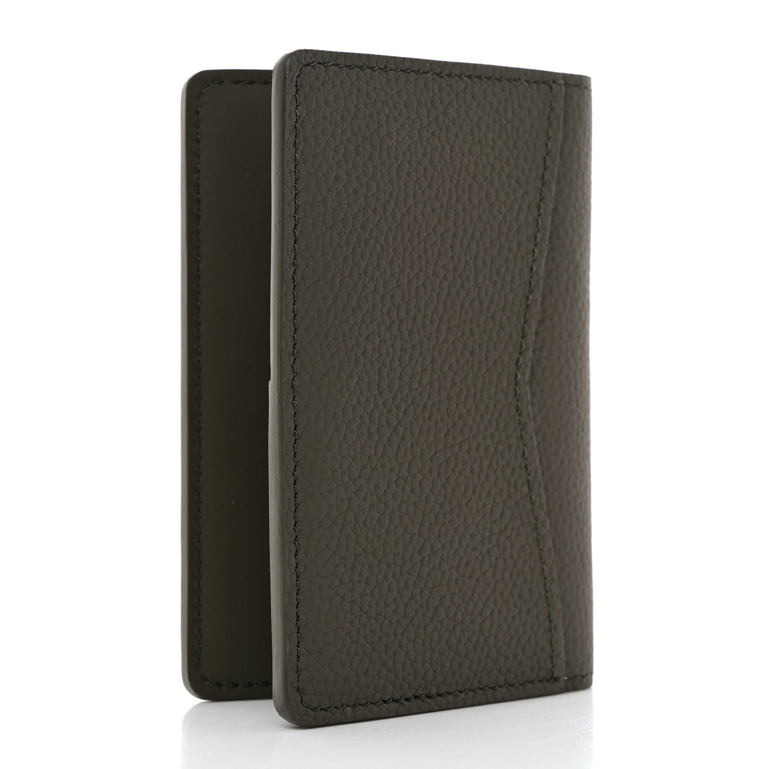 Louis Vuitton Grained Calfskin Aerogram Pocket Organizer Khaki 3 of 7