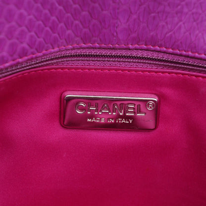 Chanel Elaphe Snakeskin Quilted Medium Easy Carry Flap Purple 6 of 12