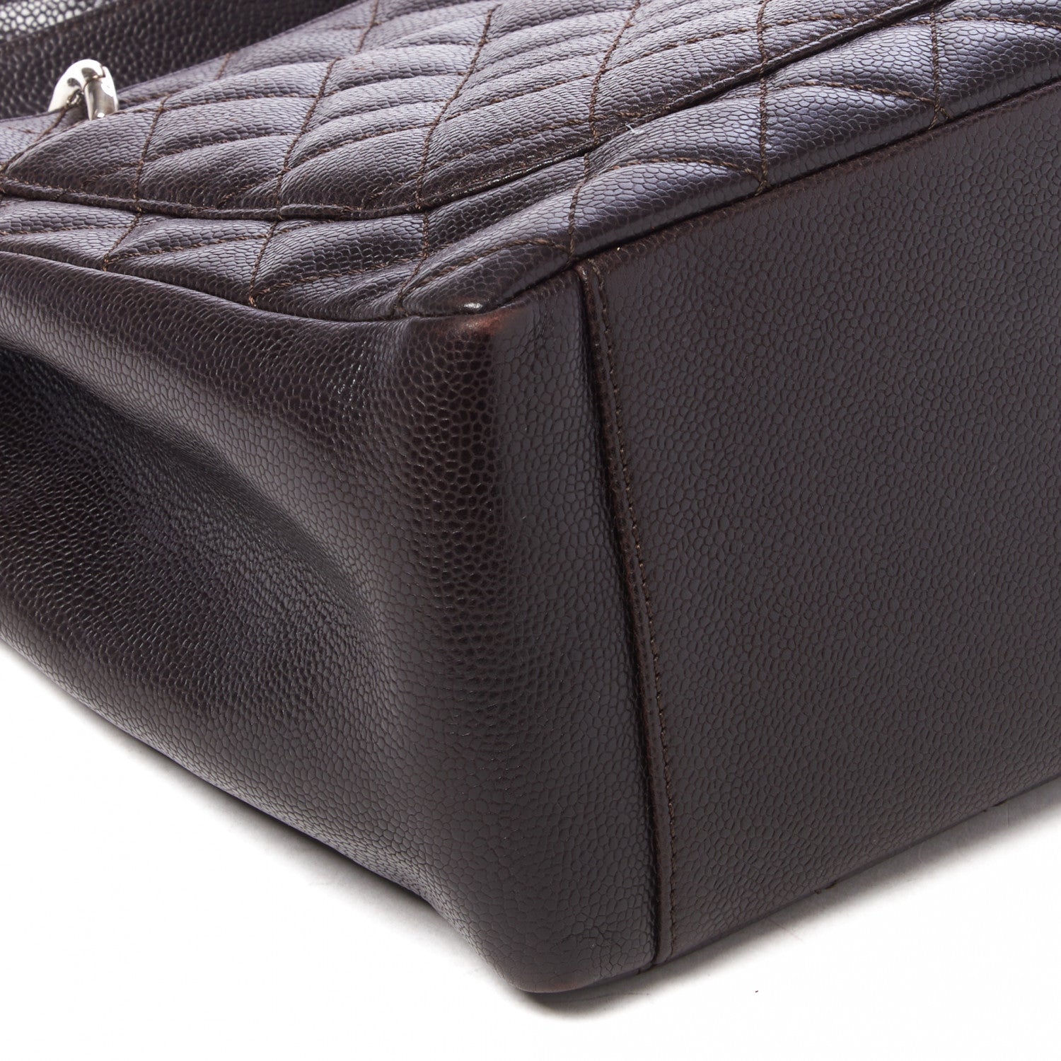 Chanel Caviar Quilted Grand Shopping Tote GST Dark Brown 6 of 9