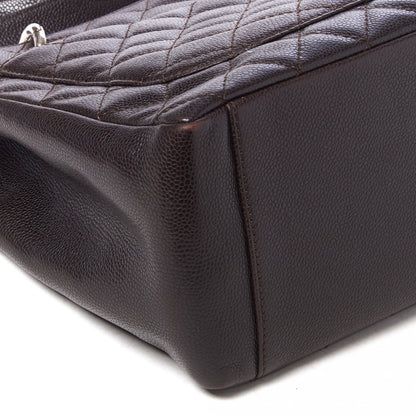 Chanel Caviar Quilted Grand Shopping Tote GST Dark Brown 6 of 9