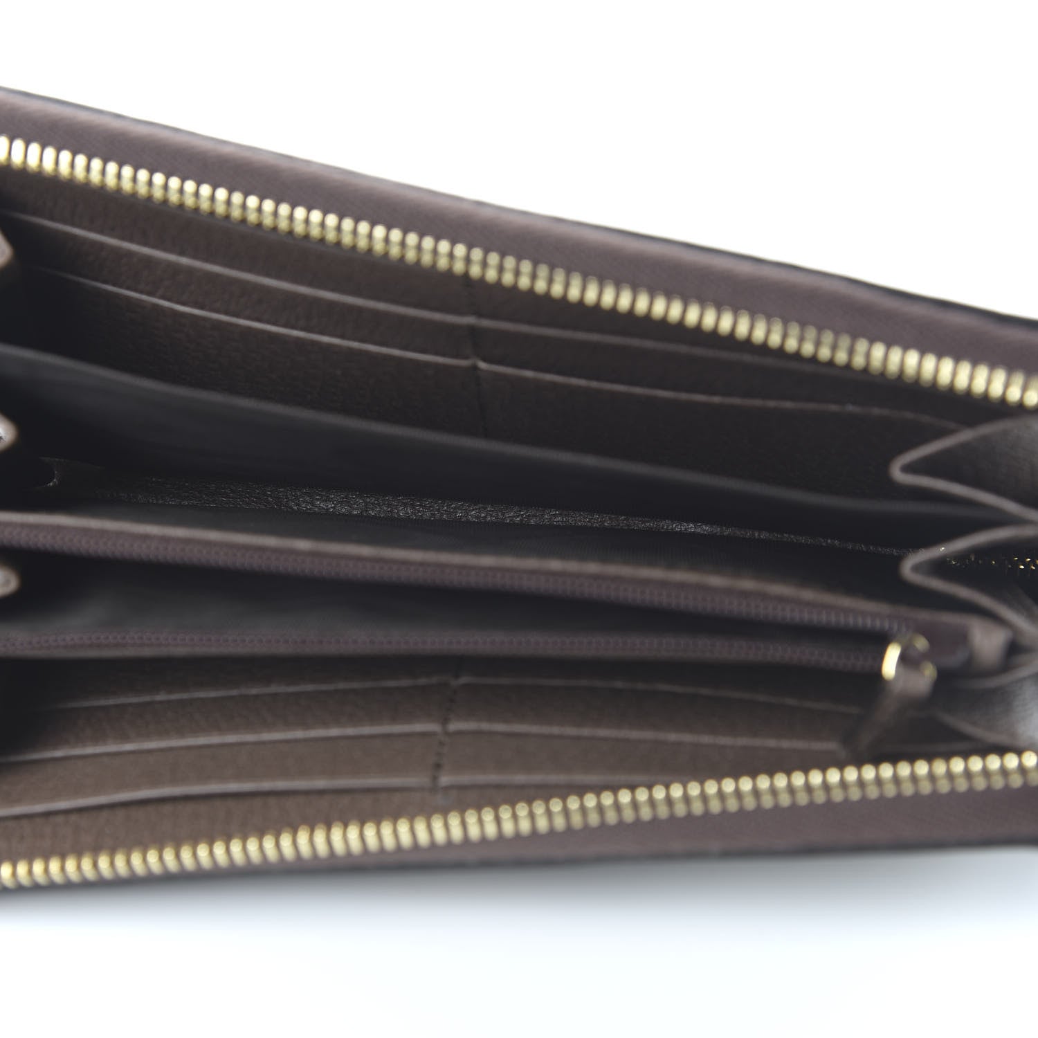 Gucci GG Supreme Monogram Web Ophidia Zip Around Wallet Brown 5 of 10