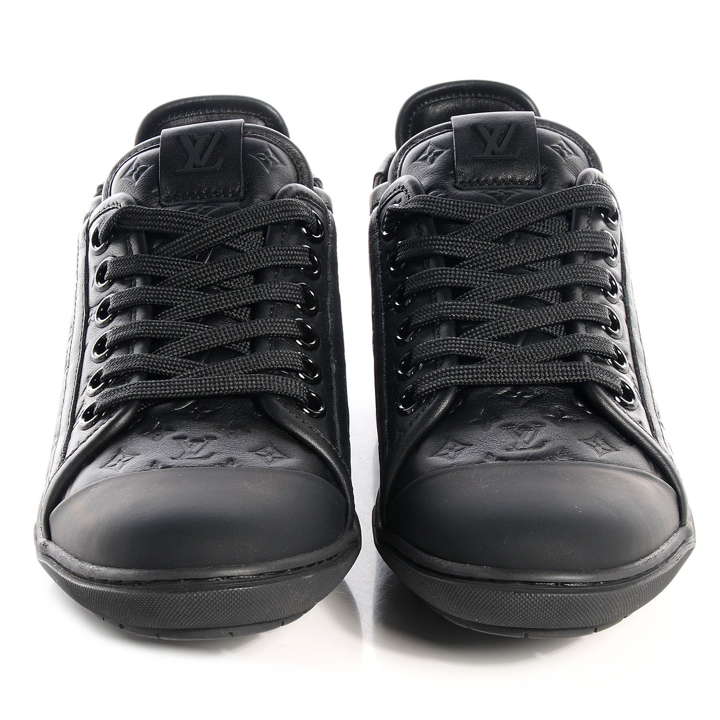 Calfskin Embossed Monogram Toucan Sneakers 38 Black