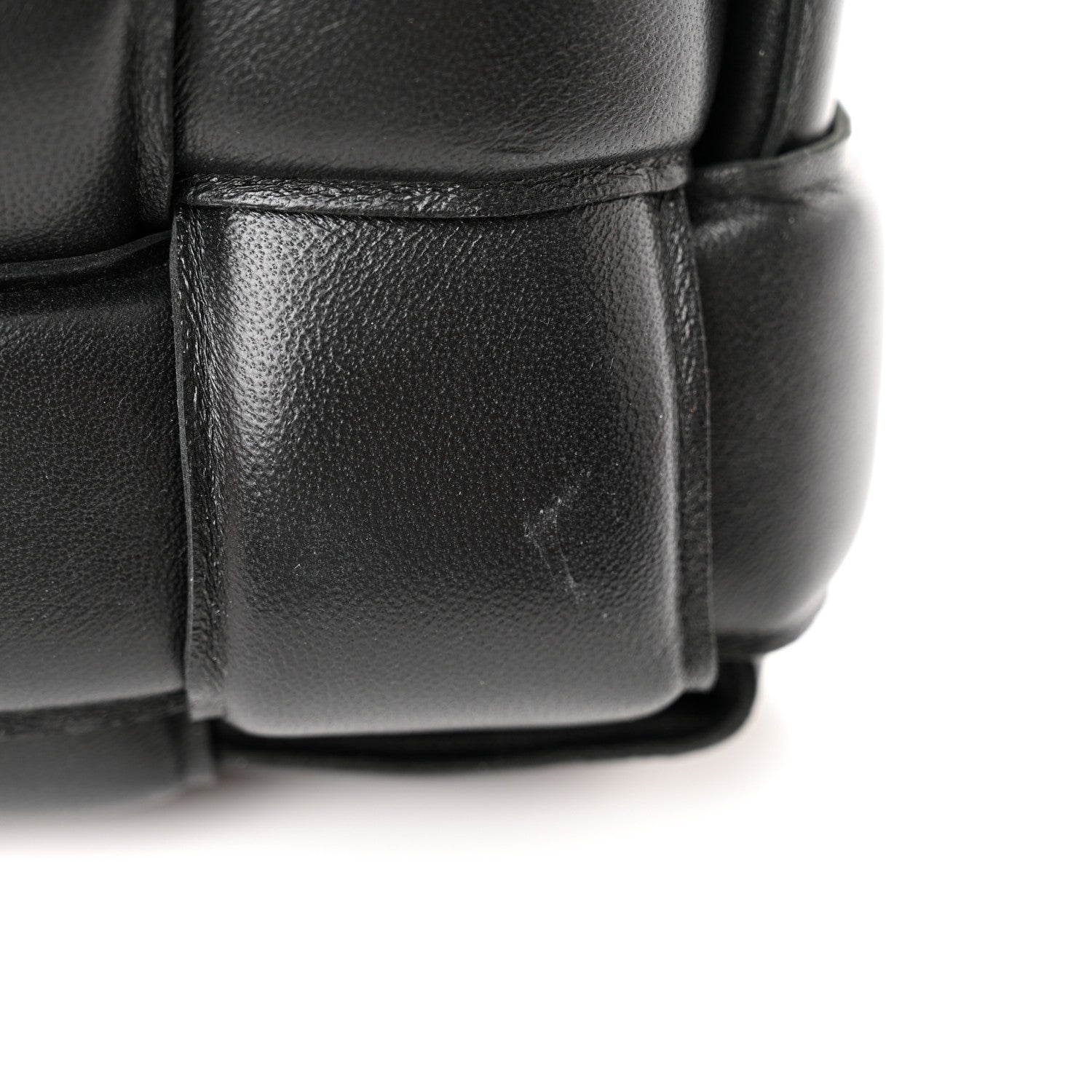 Bottega Veneta Lambskin Maxi Intreccio Padded Chain Cassette Crossbody Bag Black 11 of 13